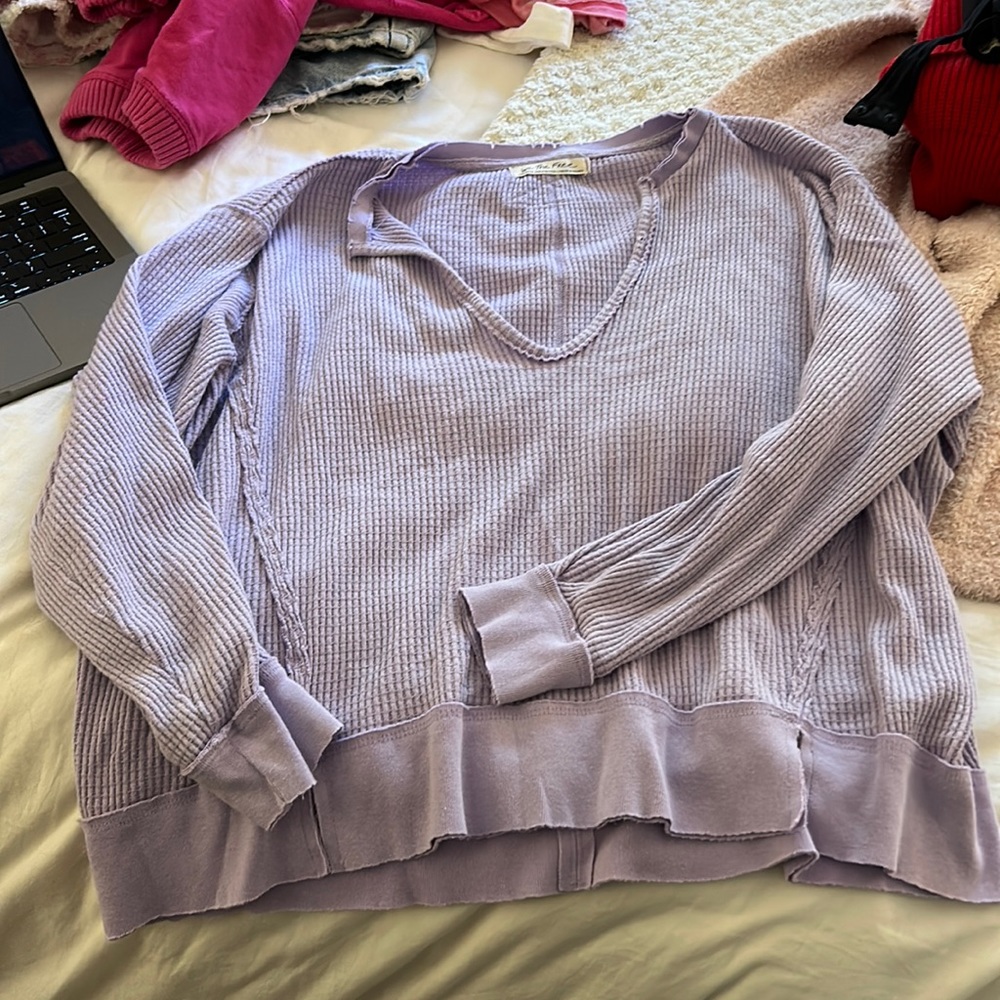 Free people lavender slouchy thermal